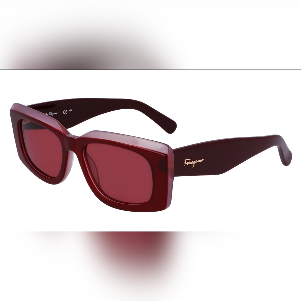 NEW Salvatore Ferragamo Burgindy Rose SF1079S 614 Sunglasses